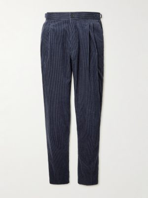 Slim-Fit Straight-Leg Cotton and Cashmere-Blend Corduroy Tuxedo Trousers Slim-Fit Straight-Leg Cotton and Cashmere-Blend Corduroy Tuxedo Trousers