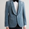 Slim-Fit Shawl-Collar Cotton-Velvet Tuxedo Jacket - FR Slim-Fit Shawl-Collar Cotton-Velvet Tuxedo Jacket - FR