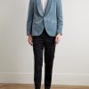 Slim-Fit Shawl-Collar Cotton-Velvet Tuxedo Jacket - OU Slim-Fit Shawl-Collar Cotton-Velvet Tuxedo Jacket - OU