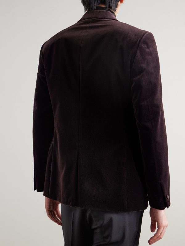 Slim-Fit Cotton-Velvet Tuxedo Jacket - BK