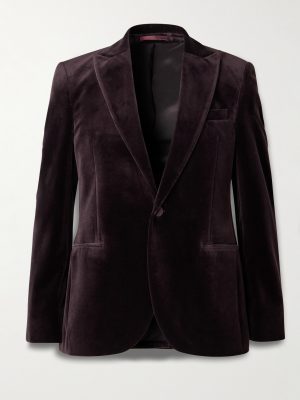 Slim-Fit Cotton-Velvet Tuxedo Jacket