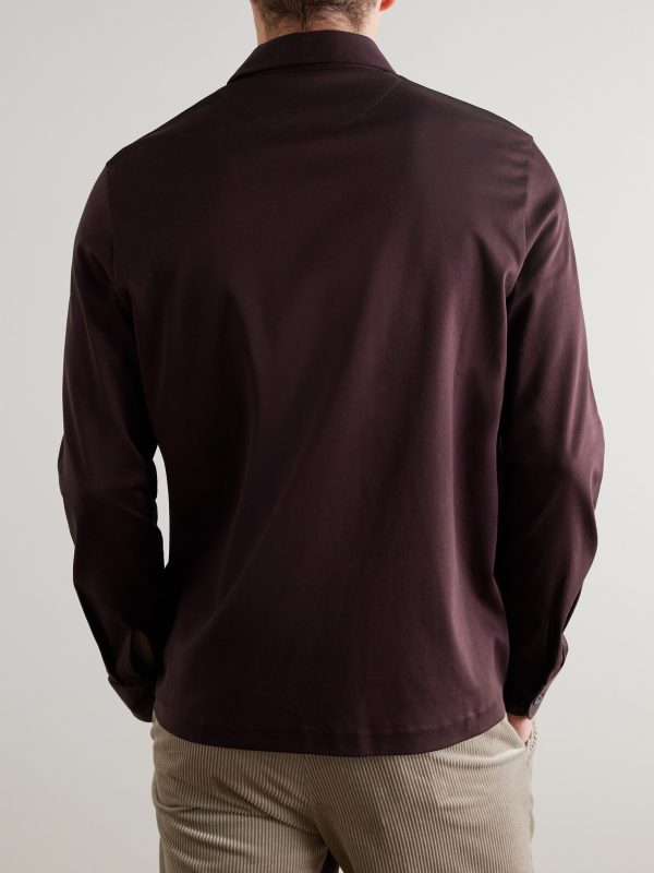 Mercerised Cotton-Jersey Polo Shirt - BK Mercerised Cotton-Jersey Polo Shirt - BK