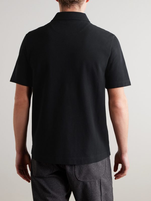 Cotton-Piqué Polo Shirt - BK