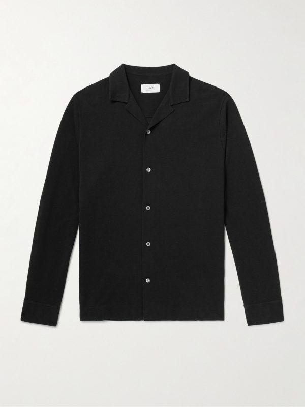 Camp-Collar Cotton-Piqué Shirt Camp-Collar Cotton-Piqué Shirt