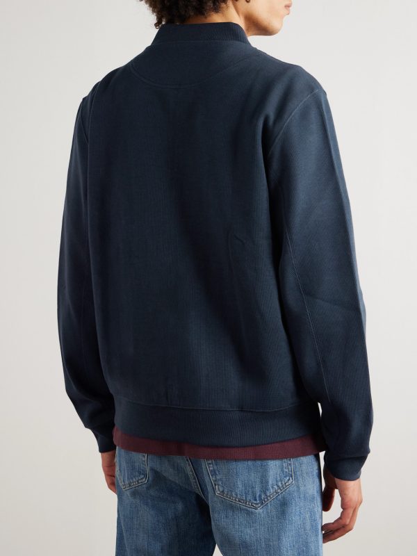 Cotton Zip-Up Sweatshirt - BK Cotton Zip-Up Sweatshirt - BK