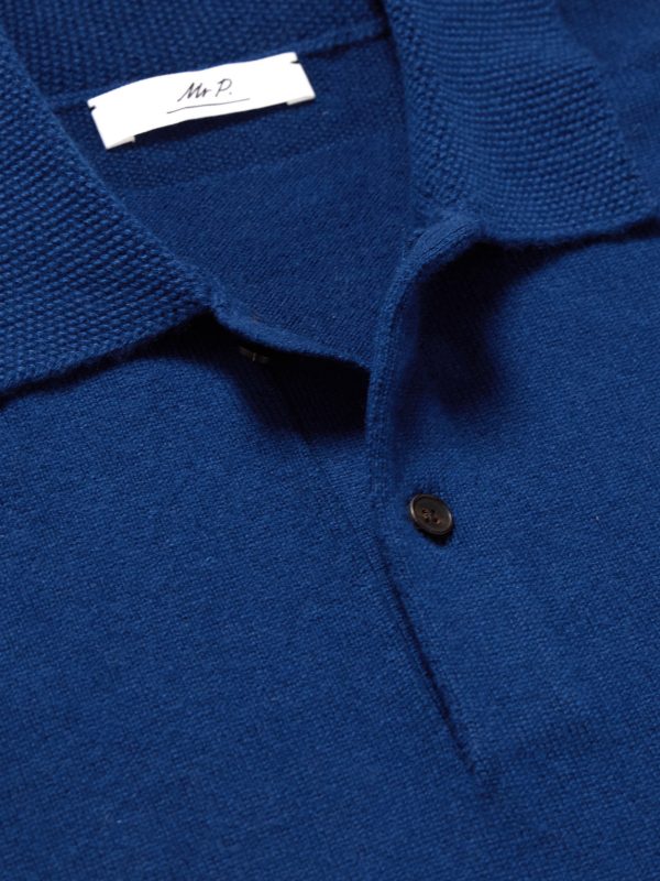 Wool and Cashmere-Blend Polo Shirt - CU Wool and Cashmere-Blend Polo Shirt - CU