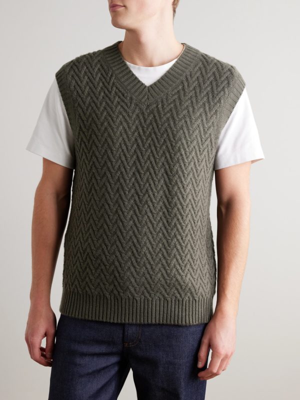 Wool and Cashmere-Blend Sweater Vest - FR Wool and Cashmere-Blend Sweater Vest - FR