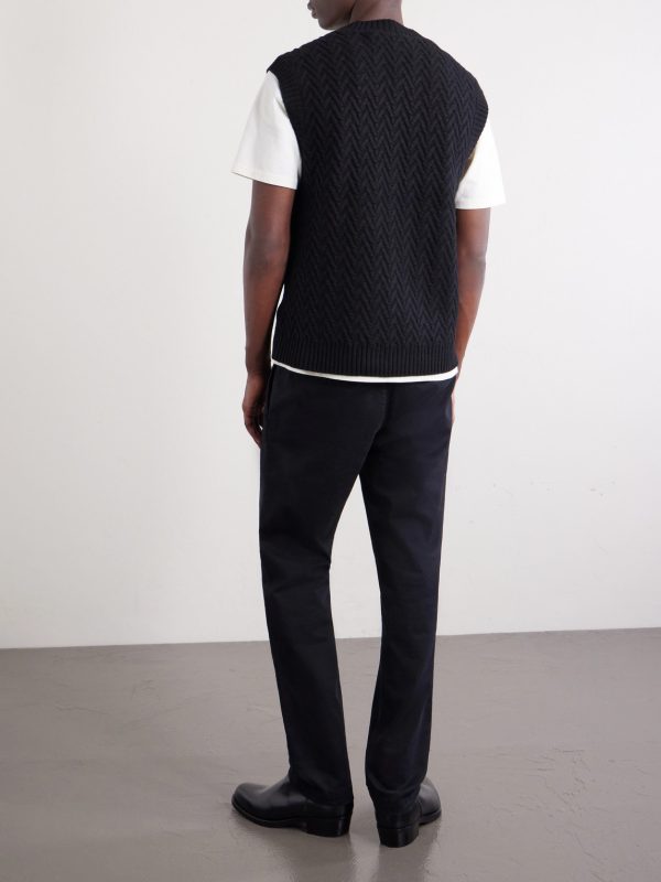 Wool and Cashmere-Blend Sweater Vest - BK Wool and Cashmere-Blend Sweater Vest - BK
