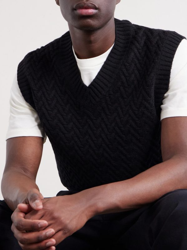 Wool and Cashmere-Blend Sweater Vest - CU Wool and Cashmere-Blend Sweater Vest - CU