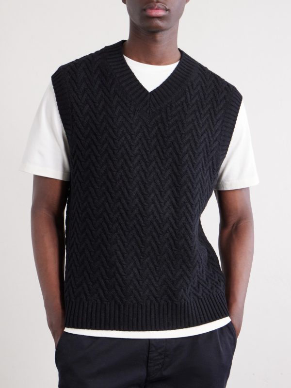 Wool and Cashmere-Blend Sweater Vest - FR Wool and Cashmere-Blend Sweater Vest - FR