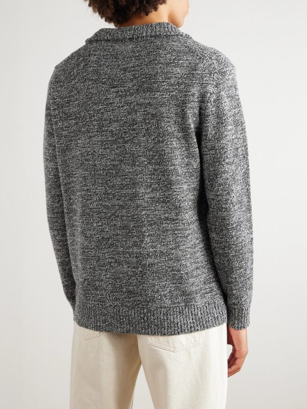 Wool and Cashmere-Blend Half-Zip Sweater - BK