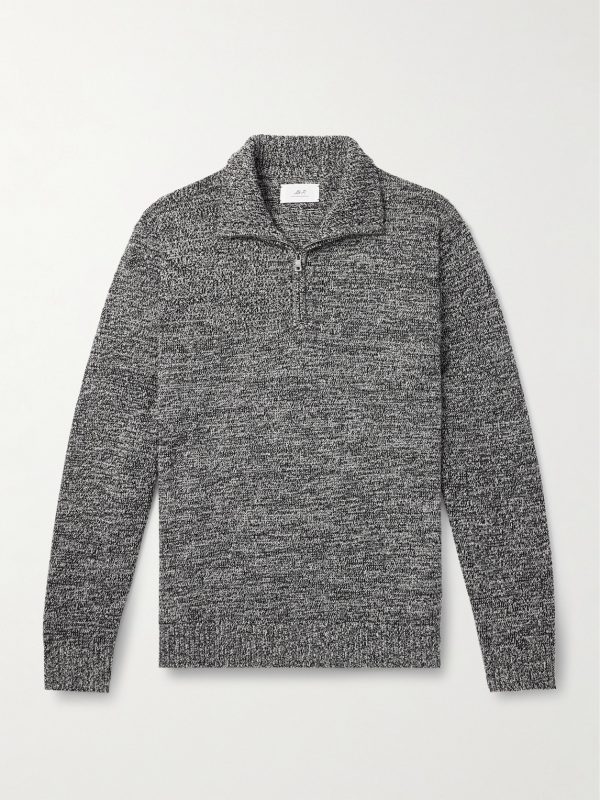 Wool and Cashmere-Blend Half-Zip Sweater