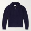 Ribbed Wool and Cashmere-Blend Half-Zip Sweater Ribbed Wool and Cashmere-Blend Half-Zip Sweater