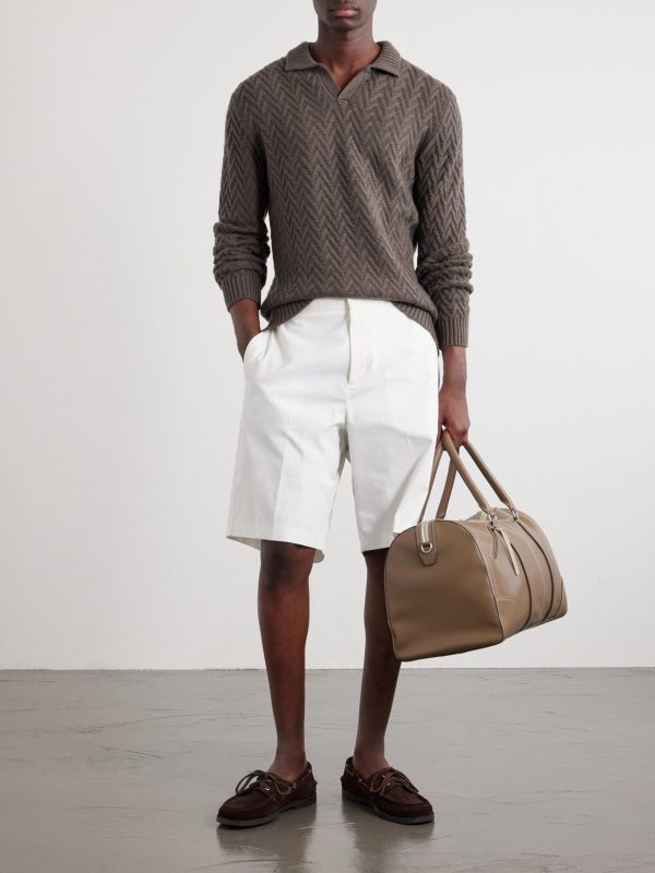 Wool and Cashmere-Blend Jacquard Polo Shirt - OU