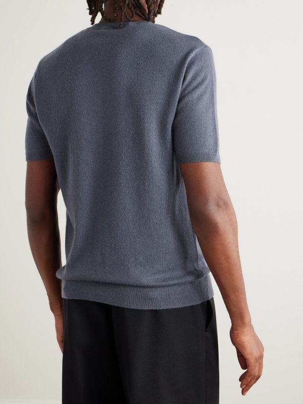 Knitted Cashmere T-Shirt - BK