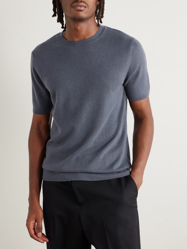 Knitted Cashmere T-Shirt - FR