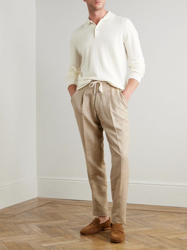 Wool and Cashmere-Blend Polo Shirt - OU