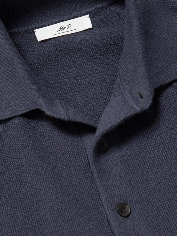 Wool and Cashmere-Blend Polo Shirt - CU Wool and Cashmere-Blend Polo Shirt - CU