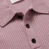 Ribbed Cashmere Polo Shirt - CU Ribbed Cashmere Polo Shirt - CU