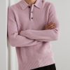 Ribbed Cashmere Polo Shirt - FR Ribbed Cashmere Polo Shirt - FR