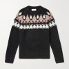 Geo Intarsia-Knit Wool and Cashmere-Blend Sweater Geo Intarsia-Knit Wool and Cashmere-Blend Sweater