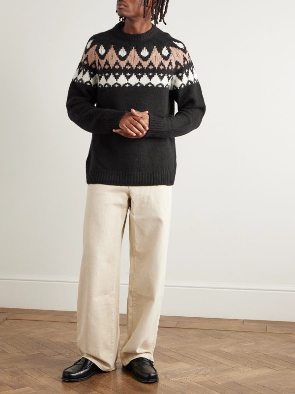 Geo Intarsia-Knit Wool and Cashmere-Blend Sweater - OU Geo Intarsia-Knit Wool and Cashmere-Blend Sweater - OU