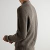 Ribbed Cashmere Polo Shirt - BK Ribbed Cashmere Polo Shirt - BK