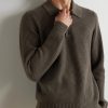 Ribbed Cashmere Polo Shirt - FR Ribbed Cashmere Polo Shirt - FR