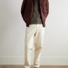 Ribbed Cashmere Polo Shirt - OU Ribbed Cashmere Polo Shirt - OU