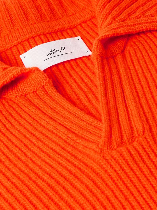 Ribbed Merino Wool Polo Shirt - CU