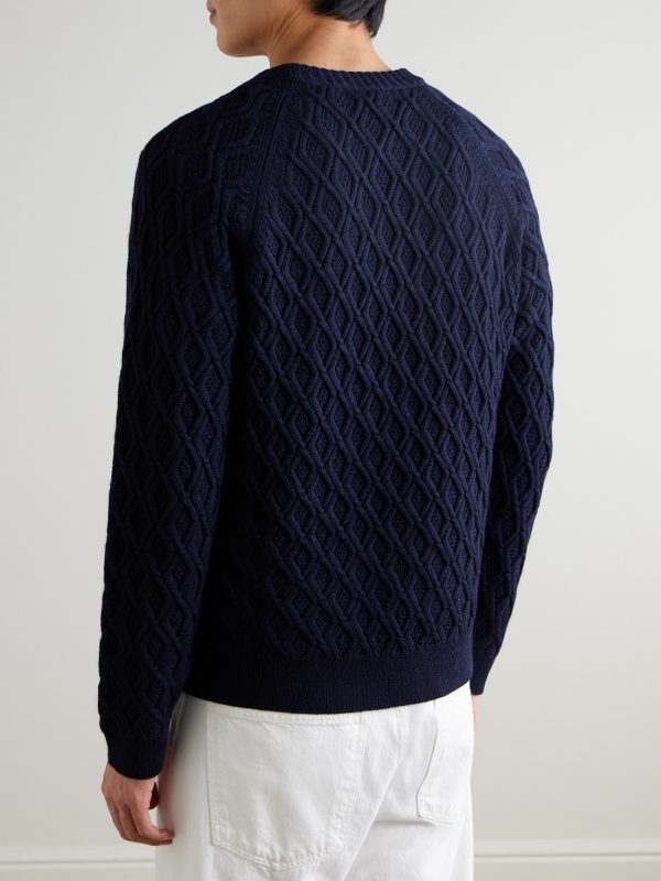 Cable-Knit Merino Wool Sweater - BK