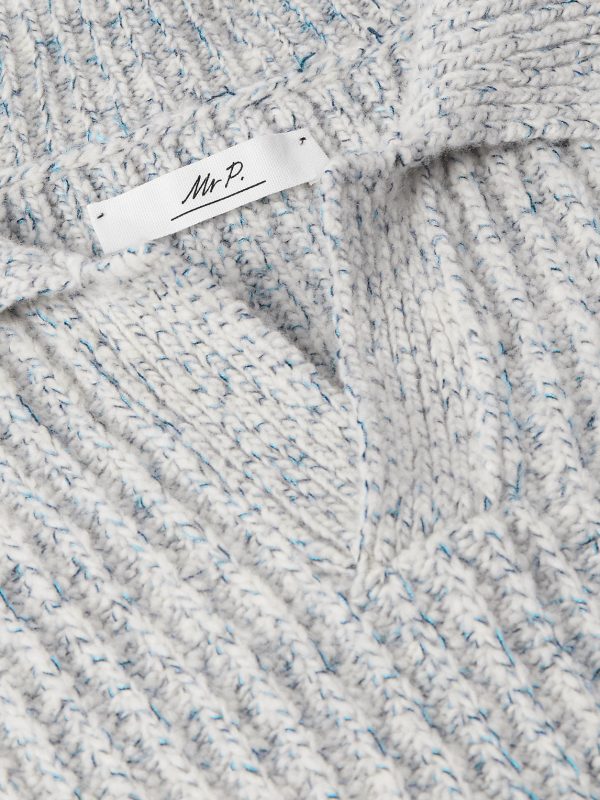 Ribbed Wool, Silk and Cashmere-Blend Polo Shirt - CU Ribbed Wool, Silk and Cashmere-Blend Polo Shirt - CU