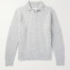 Ribbed Wool, Silk and Cashmere-Blend Polo Shirt Ribbed Wool, Silk and Cashmere-Blend Polo Shirt