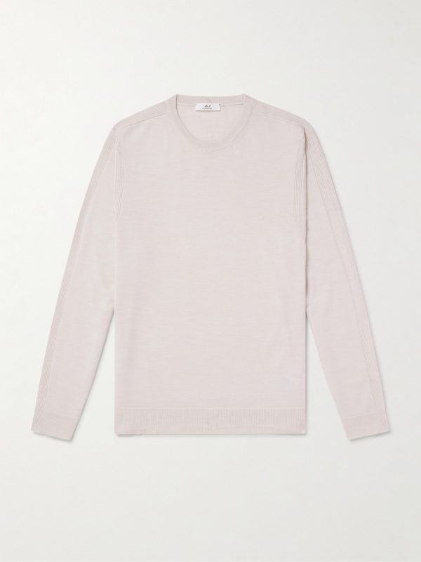 Rib-Detailed Merino Wool Sweater Rib-Detailed Merino Wool Sweater