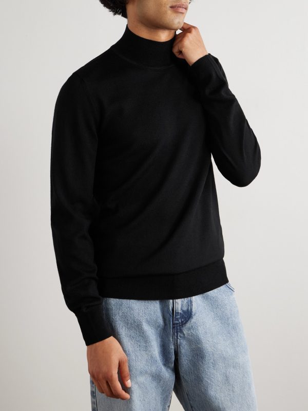 Merino Wool Mock-Neck Sweater - FR Merino Wool Mock-Neck Sweater - FR