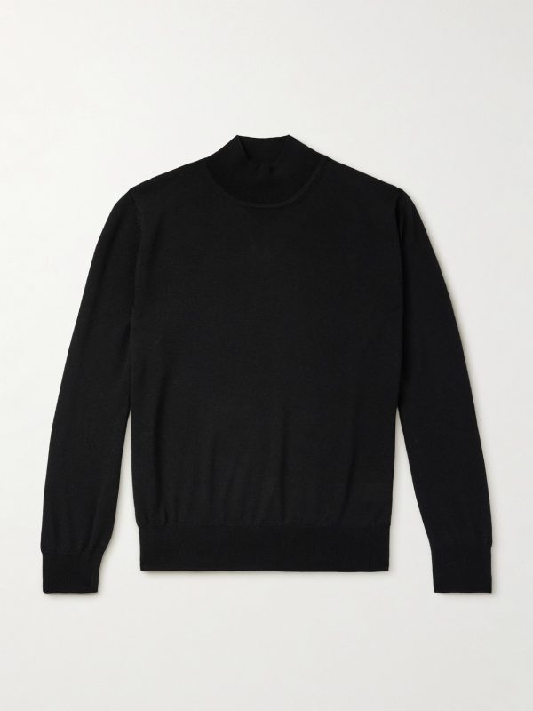 Merino Wool Mock-Neck Sweater Merino Wool Mock-Neck Sweater