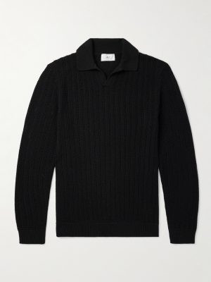 Open-Knit Wool Polo Shirt Open-Knit Wool Polo Shirt