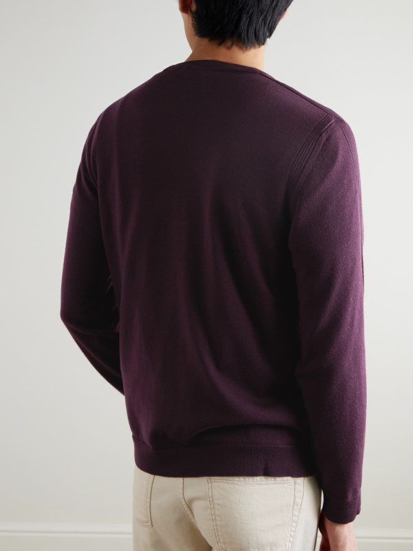 Rib-Detailed Merino Wool Sweater - BK