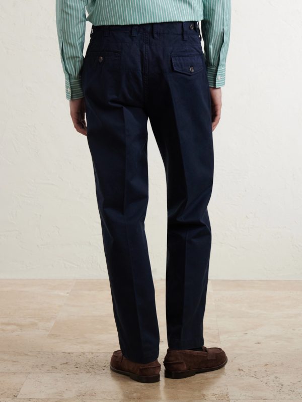 Straight-Leg Cotton Trousers - BK Straight-Leg Cotton Trousers - BK