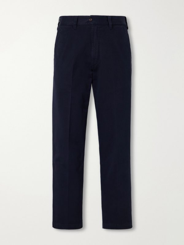 Straight-Leg Cotton Trousers Straight-Leg Cotton Trousers