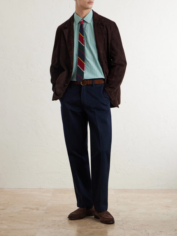 Straight-Leg Cotton Trousers - OU Straight-Leg Cotton Trousers - OU