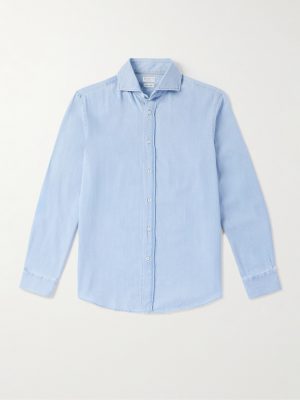 Cutaway-Collar Cotton-Chambray Shirt