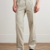 Straight-Leg Pleated Cotton-Corduroy Suit Trousers - FR
