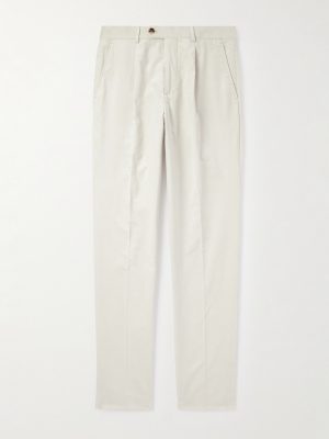 Straight-Leg Pleated Cotton-Corduroy Suit Trousers Straight-Leg Pleated Cotton-Corduroy Suit Trousers