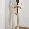 Straight-Leg Pleated Cotton-Corduroy Suit Trousers - OU