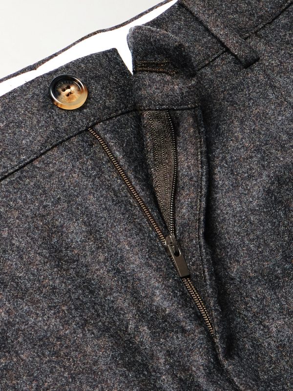 Straight-Leg Pleated Virgin Wool-Flannel Trousers - E1 Straight-Leg Pleated Virgin Wool-Flannel Trousers - E1