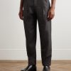Straight-Leg Pleated Virgin Wool-Flannel Trousers - FR Straight-Leg Pleated Virgin Wool-Flannel Trousers - FR