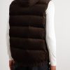 Logo-Embroidered Quilted Padded Cotton-Corduroy Hooded Down Gilet - BK Logo-Embroidered Quilted Padded Cotton-Corduroy Hooded Down Gilet - BK