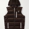 Logo-Embroidered Quilted Padded Cotton-Corduroy Hooded Down Gilet Logo-Embroidered Quilted Padded Cotton-Corduroy Hooded Down Gilet