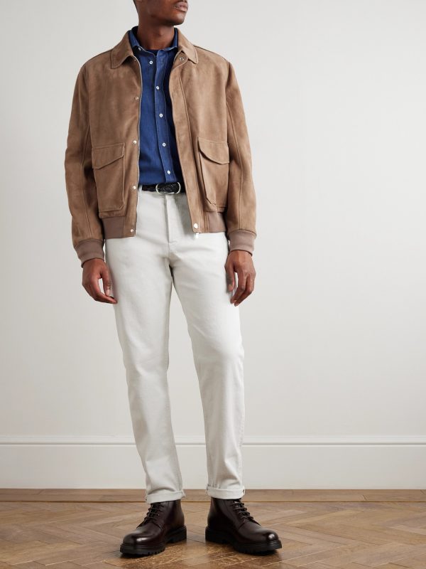 Slim-Fit Cutaway-Collar Cotton Shirt - OU Slim-Fit Cutaway-Collar Cotton Shirt - OU